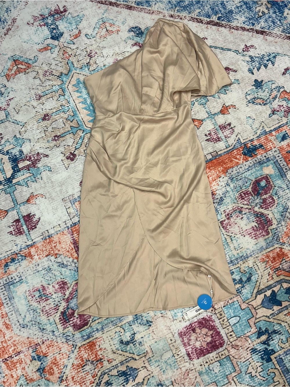 One-Shoulder Champagne Women’s Dress
